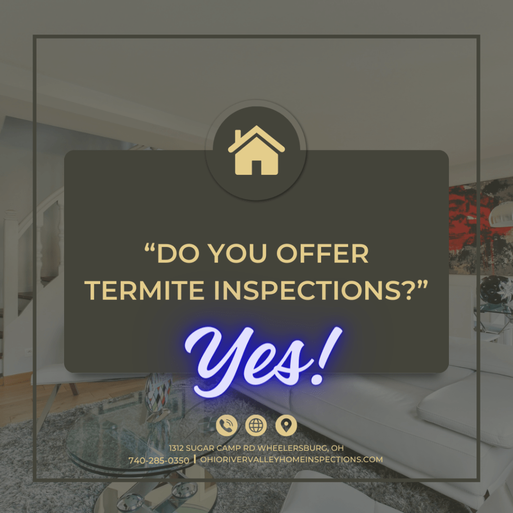 Ohio River Valley Home Inspections Now Offers Termite Inspections!